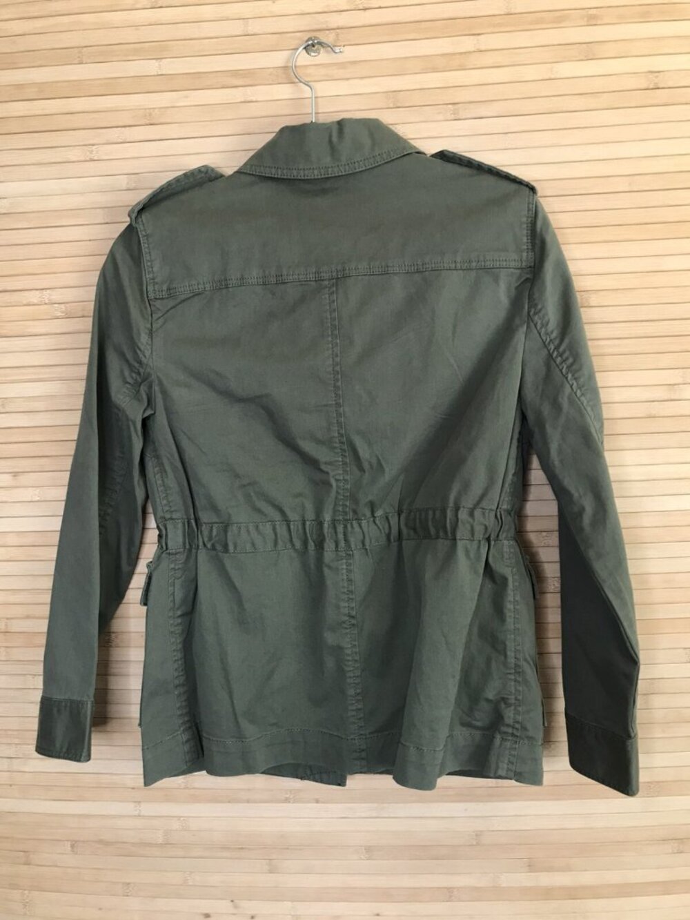 NWT Banana Republic Modern Fit Classic Twill Utility Jacket sz XS Petite Green - Picture 4 of 7